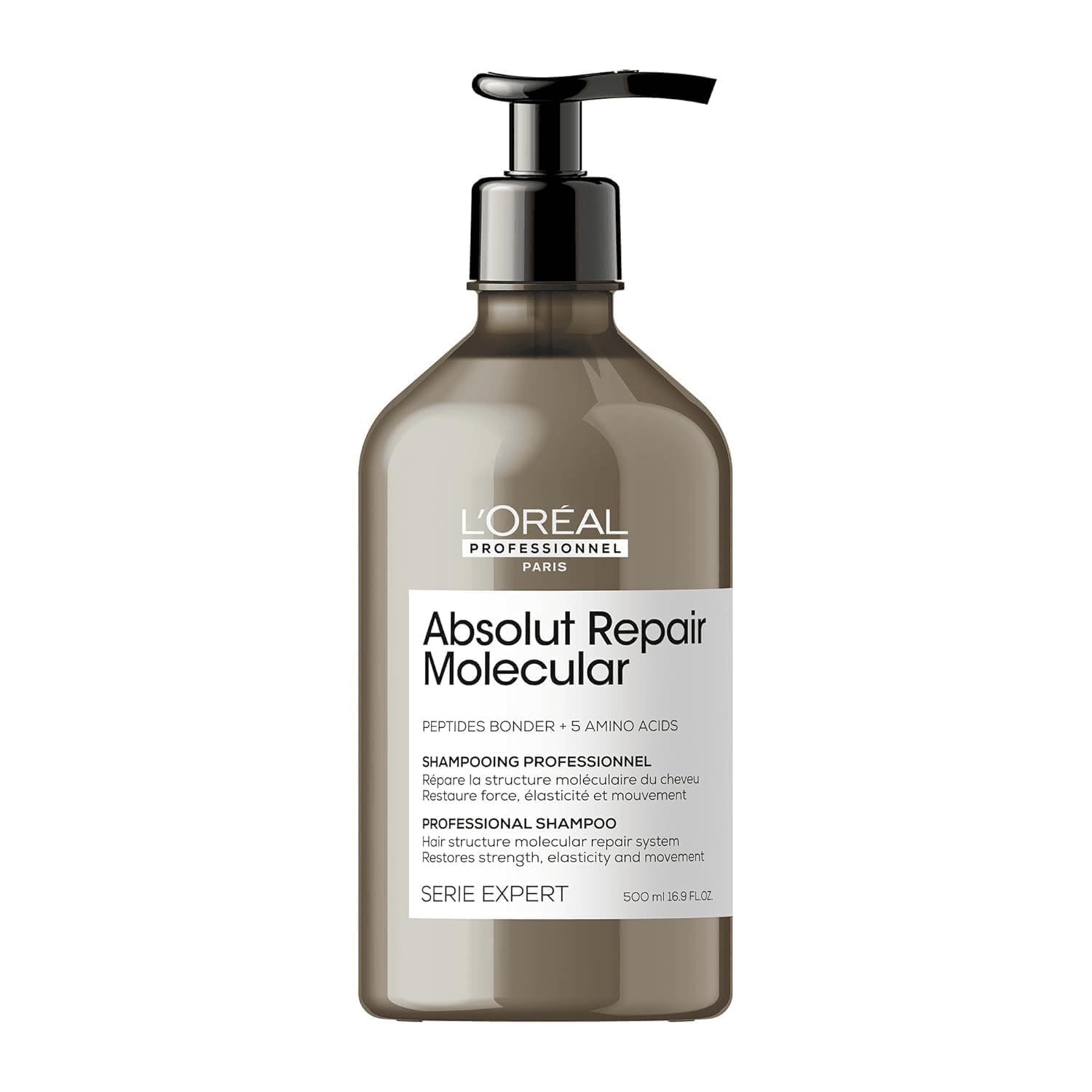 L'Oreal Professionnel Absolut Repair Molecular Shampoo - Sulfate-Free Molecular Repairing Shampoo, Repairs Damage & Restores Strength For All Damaged Hair Types