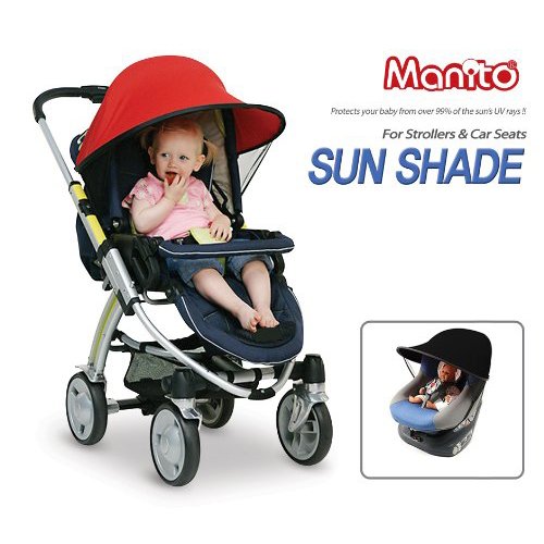 Manito Sun Shade for Strollers and Car Seats (Green) UPF 50+