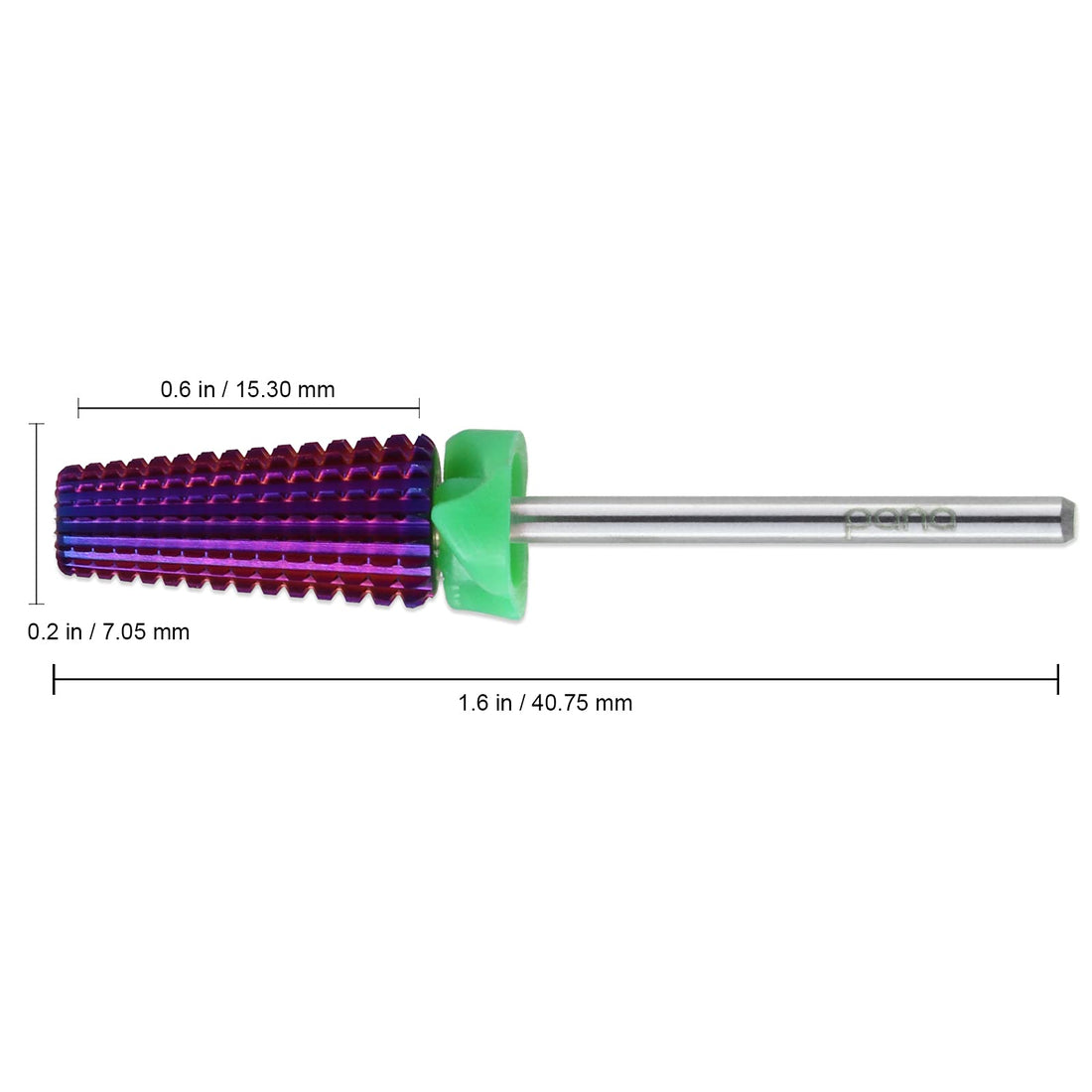 PANA Nail Carbide 5 in 1 Bit - Two Way Rotate use for Both Left and Right Handed - Fast remove Acrylic or Hard Gel - 3/32 Shank - Manicure, Nail Art, Drill Machine (Coarse - C, Purple)