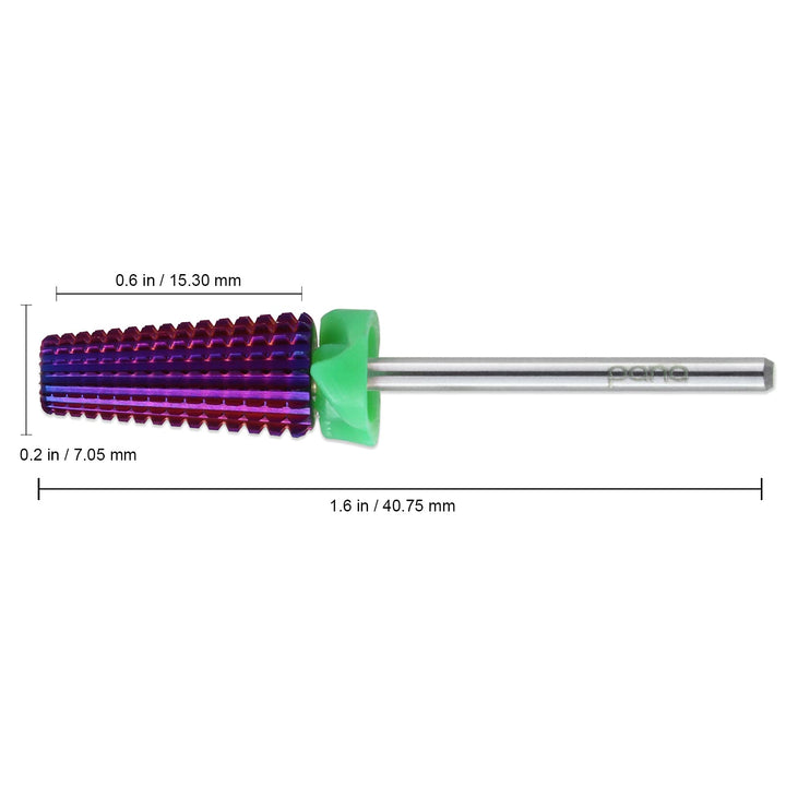 PANA Nail Carbide 5 in 1 Bit - Two Way Rotate use for Both Left and Right Handed - Fast remove Acrylic or Hard Gel - 3/32 Shank - Manicure, Nail Art, Drill Machine (Coarse - C, Purple)
