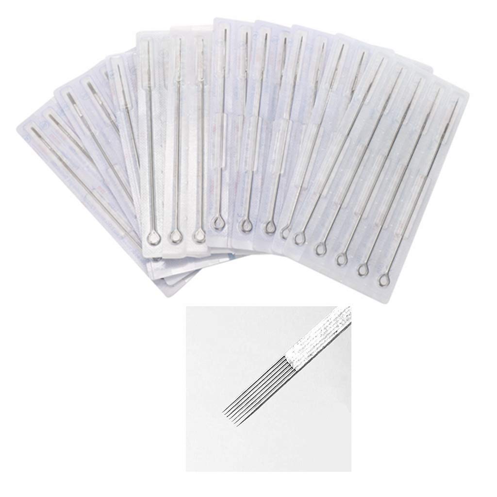New Star Box Of 50 #12 7F Pro Flat Shader Premade Sterile Tattoo Needles Supply 1207F