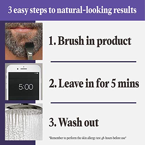 Just For Men Touch of Gray Mustache & Beard, Beard Coloring for Gray Hair with Brush Included for Easy Application, Great for a Salt and Pepper Look - Light & Medium Brown, B-25/35, Pack of 1