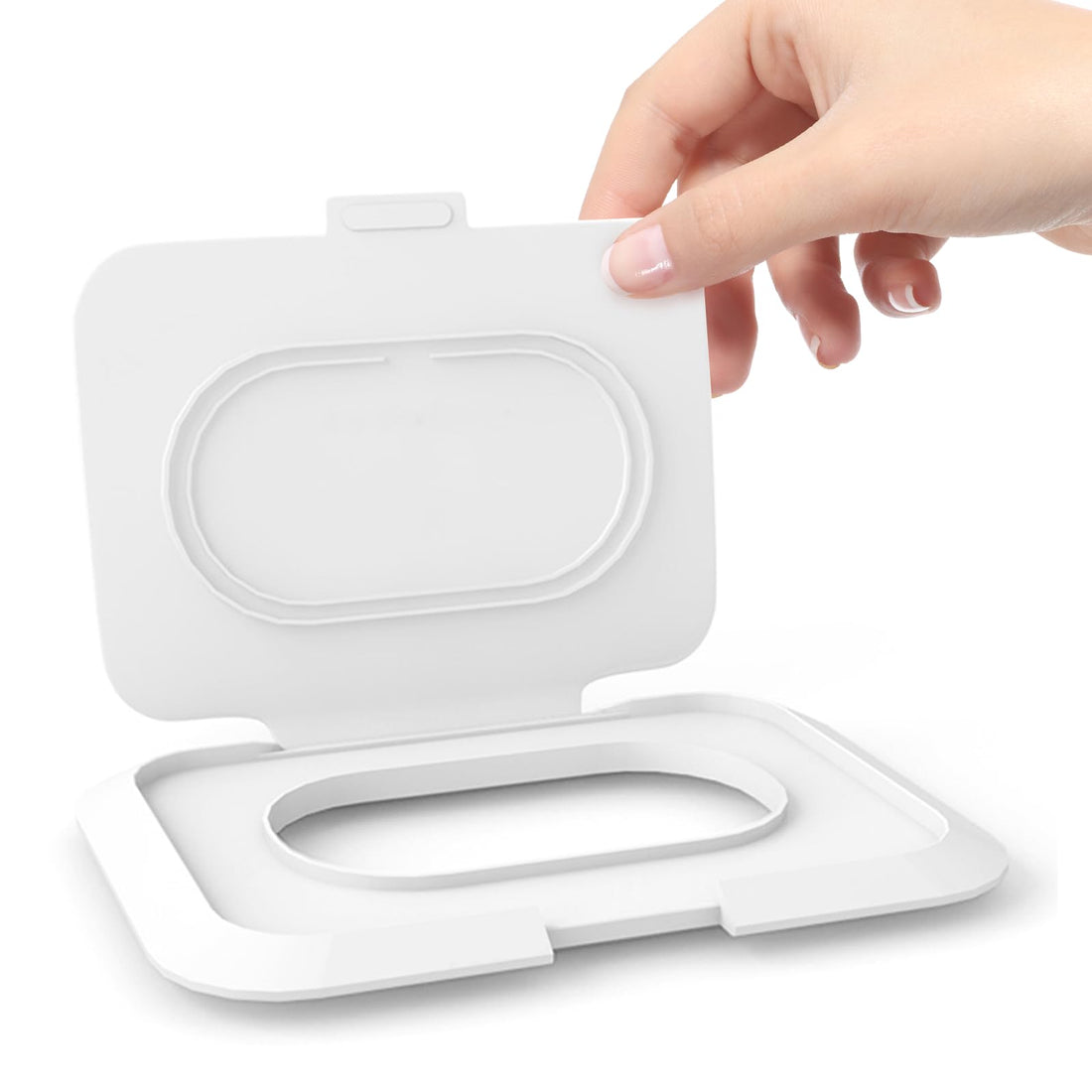 KNOCLOC Reusable Wipes Lid for Non Flip Top Baby Wipes Refill, Reusable for Over 1 Year, 2 Pcs