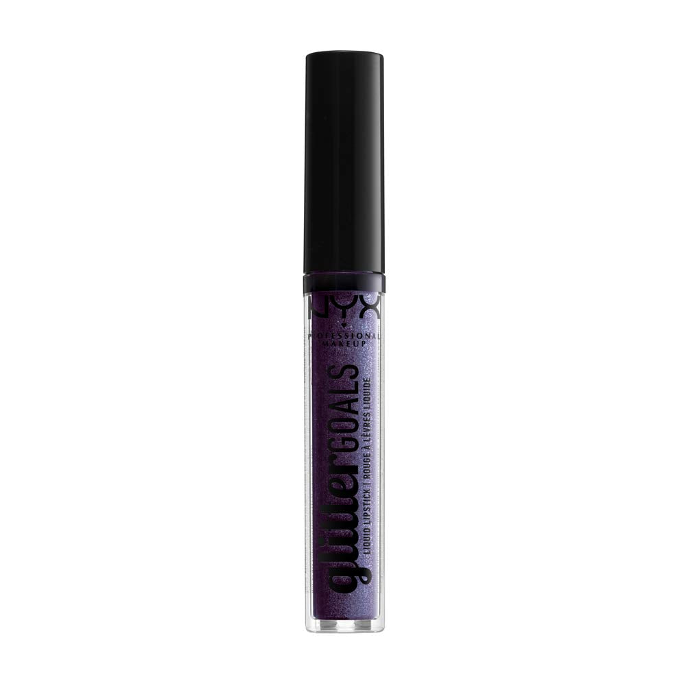 NYX PROFESSIONAL MAKEUP Glitter Goals Liquid Lipstick - Amethyst Vibes, Purple With Multi-Dimensional Glitter