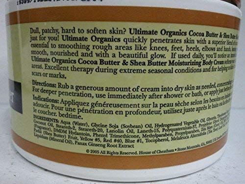Ultimate Organic Cocoa Butter Shea 8Oz Jar