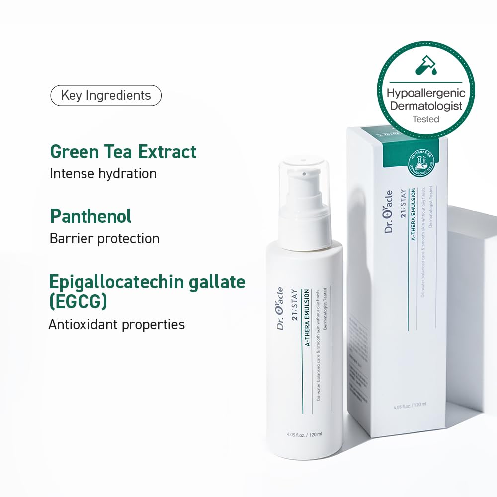 A-Thera Emulsion Face Moisturizer Moisturizing Facial Lotion for Sensitive Skin, (4.05fl.oz) Dermatologist Tested, 21;STAY by DR.ORACLE