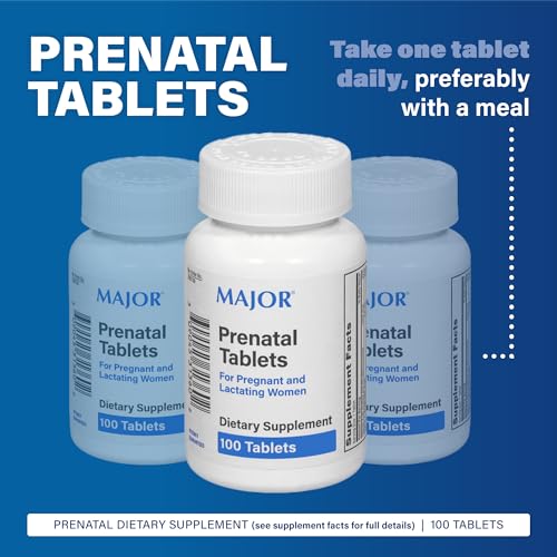 Major Prenatal Tablets for Pregnant and Lactating Women - Dietary Supplement - 100 Tablets