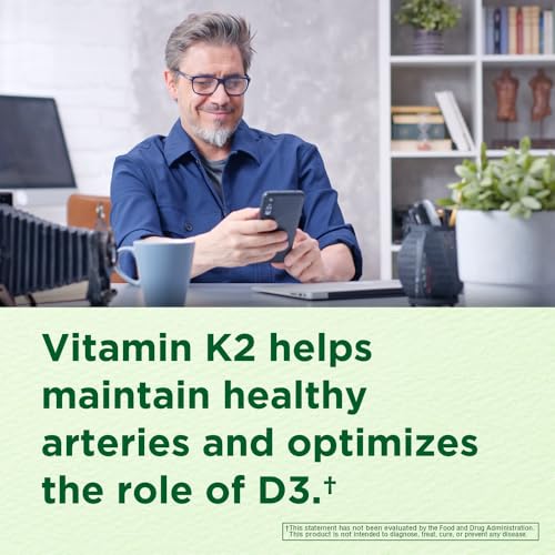 INNERVISNUTRITION Vitamin D3 5000 IU + K2 100 mcg Immune Support Healthy Bone Teeth 60 Vegetable Capsules Supplement