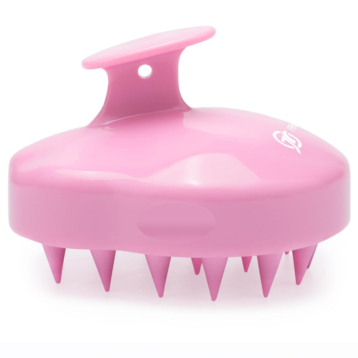 Hair Scalp Massager Shampoo Brush, FReatech Scalp Massage Brush for Scalp Care Hair Cleaning Shower, Soft Silicone Comb for Men, Women, Kids and Pets - Pink