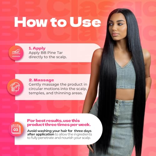 Bronner Bros BB Pine Tar Super Gro Conditioning Temple & Scalp Treatment for Dandruff - Soothes Dry, Itchy Scalp, Moisturizer & Deep Conditioner - With Pine Tar, Salicylic Acid & Lanolin - 6 oz