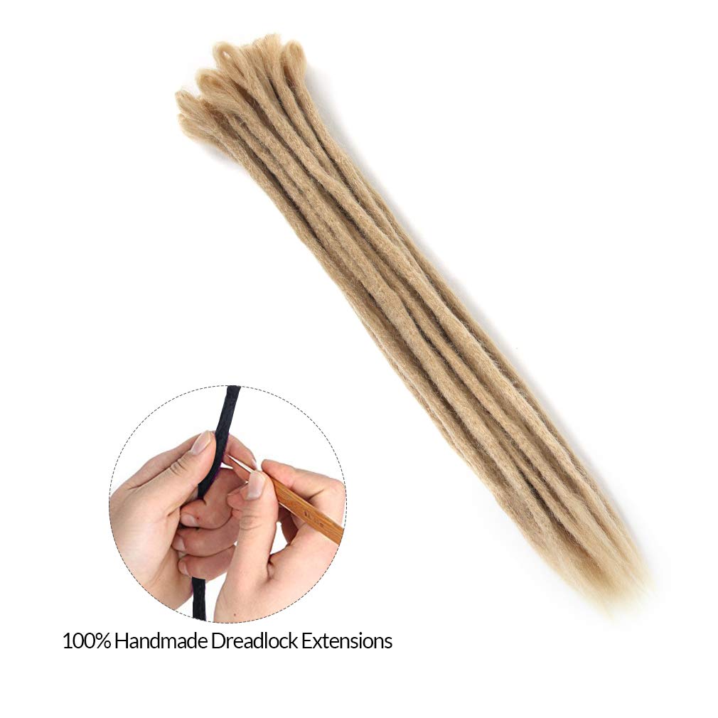 Sand-20'' : AOSOME 20 Inch Sand Color Dreadlock Extensions Crochet Locs Braids 20pcs All Handmade Synthetic Hair Extension