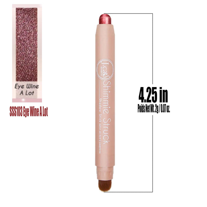 Jcat Beauty Professional [ SSS103 Eye Wine A Lot ] Shimme Struck Shadow Automatic Stick Eye Shadow Makeup eyeshadow + Free Zipper Bag