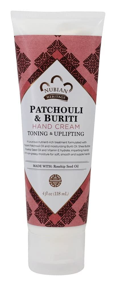Nubian Heritage Patchouli & Buriti Hand Cream, 4 Ounce