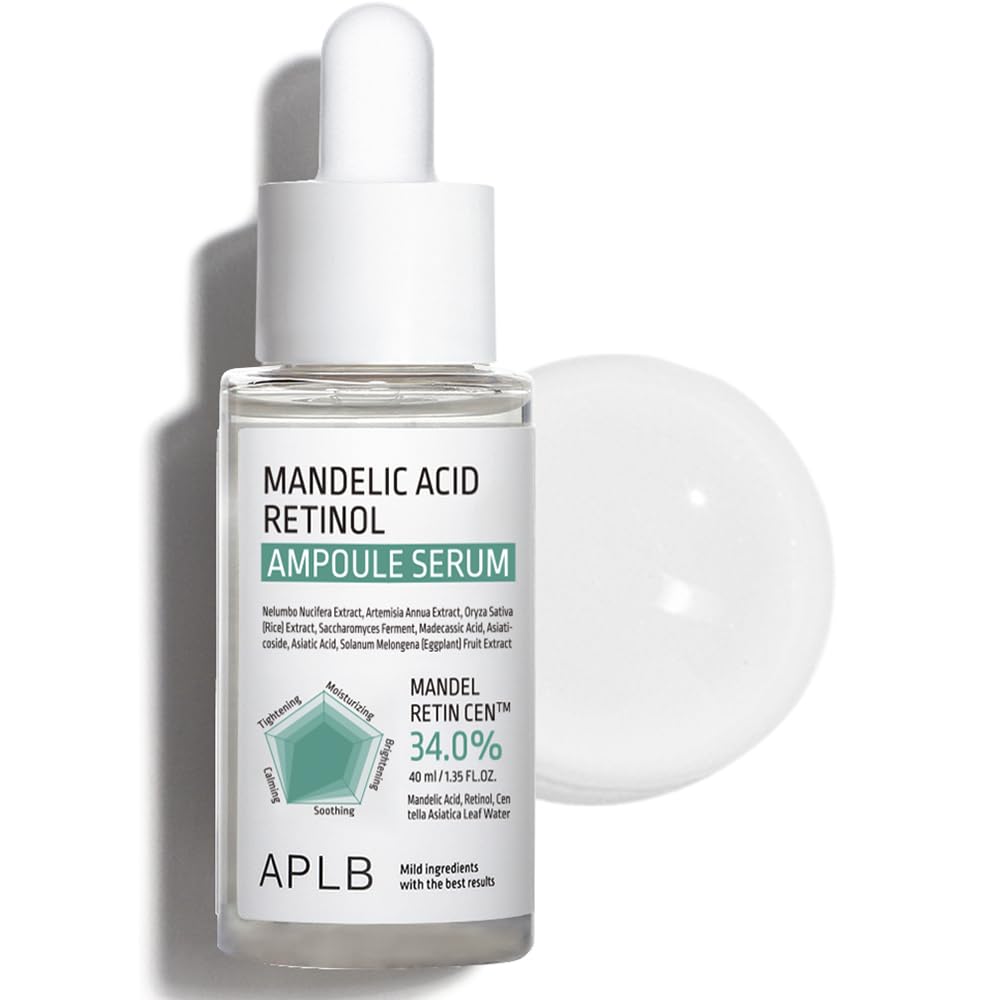 APLB Mandelic Acid Retinol Ampoule Serum | MANDEL RETIN CEN™ 34.0% 1.35 FL.OZ/Korean Skincare, Acne care, Exfoliant, Wrinkle care, Revitalize for gentle and improve skin texture