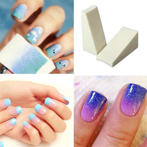 Yueton Pack of 24 Nail Art Soft Sponge Polish Transfer DIY Manicure Tool