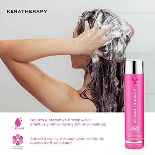 Keratherapy Keratin Infused Volume Conditioner, 10.1 fl. oz., 300 ml - Thin Hair Conditioner for Volume & Thickening - With Hemp Seed Oil, Indian Laurel Extract, Sea Kelp & Hydrolyzed Silk