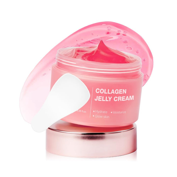 Collagen Jelly Cream, Anti Aging Moisturizer, Hydrating Skin Treatment Firming Anti Wrinkle Cream for Youthful Glow, Nourishing Collagen Infused Gel Cream for All Skin Types (1)