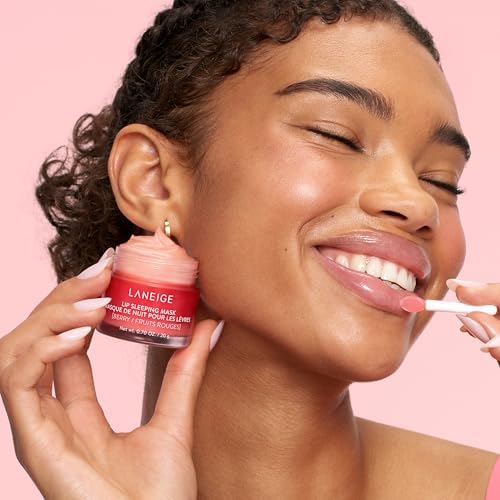 LANEIGE Dreamy Lip Kit: Lip Sleeping Mask Berry, Sweet Candy, Mango, and Peach Iced Tea, Nourish, Hydrate, Vitamin C, Shea Butter, Coconut Oil