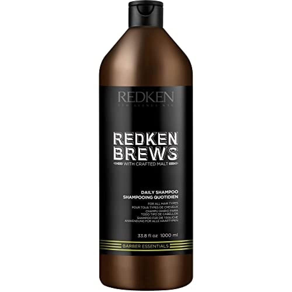 Redken Brews Daily Shampoo For Men | Lightweight Hydrating Hair Cleanser | Add Moisture and Shine to Dry Hair | For All Men's Hair Types