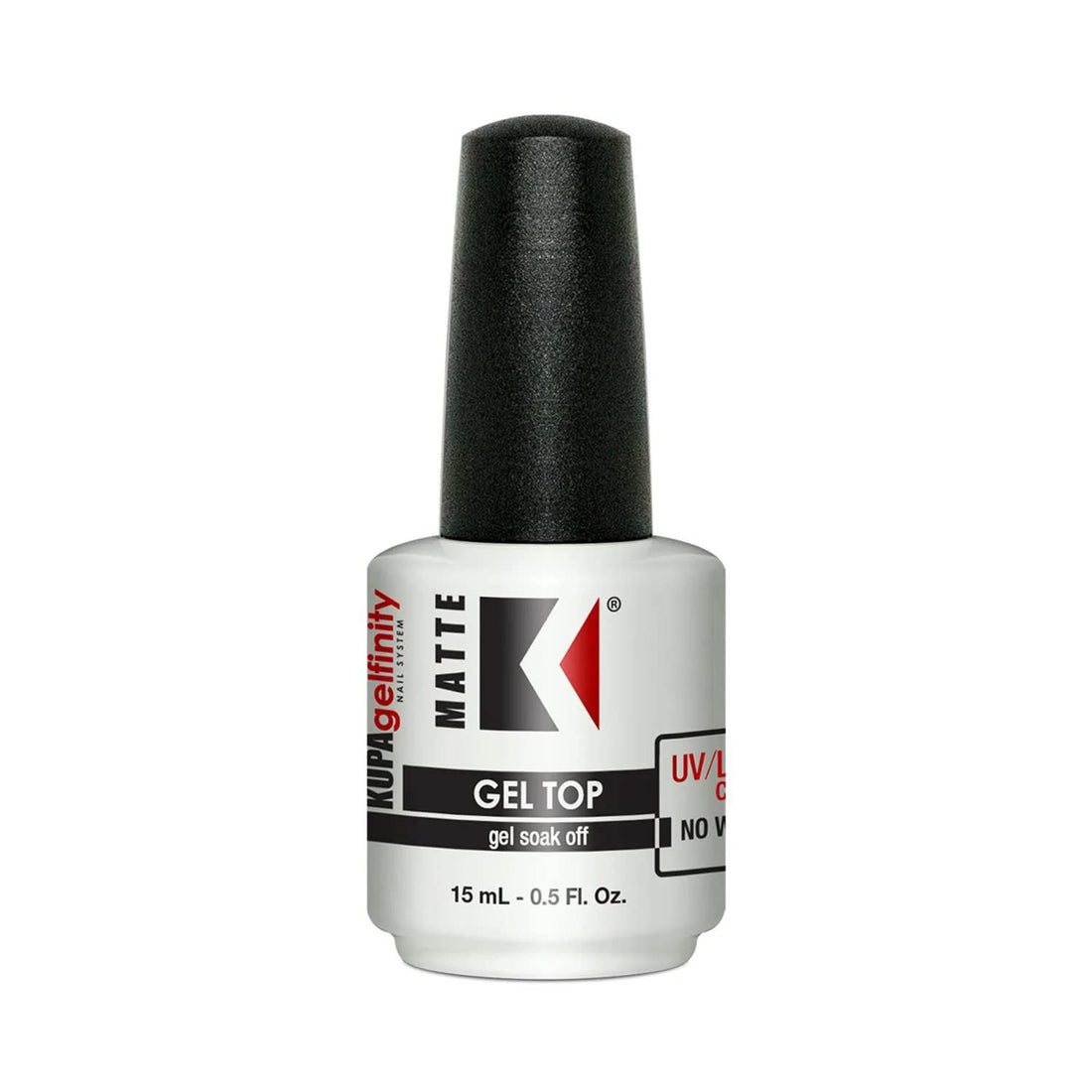 KUPA GelFinity - Soak Off Gel - Top Coat Matte Finish (No Wipe) 0.5 Fl Oz