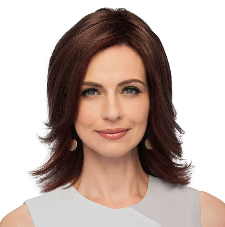 Top Pefect Hair Topper Color GL 33-130 SANGRIA - Gabor Wigs 10 Long Clip In Flexlite Synthetic Conceals Thinning Crown Head Hairpiece