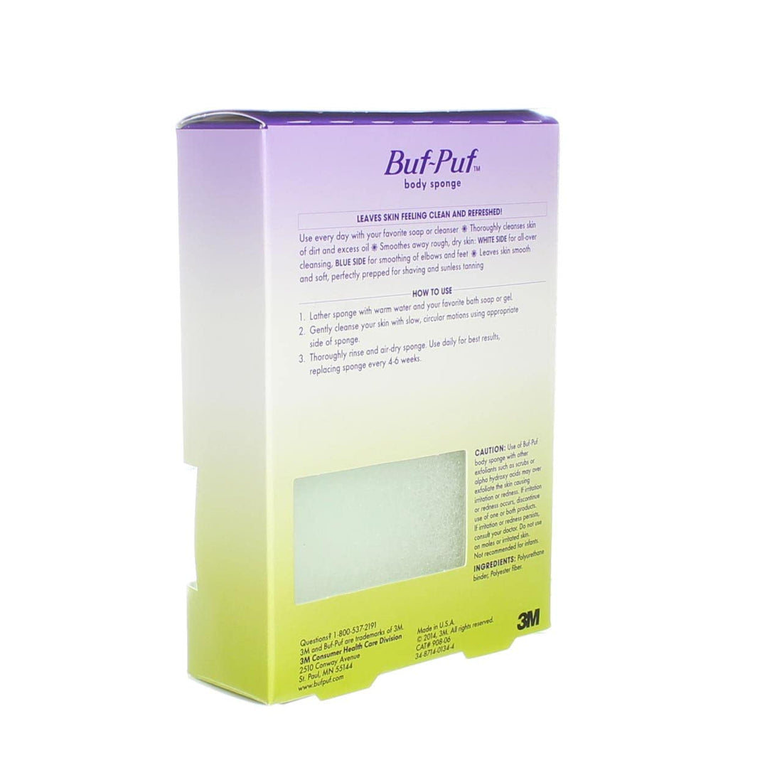 Buf Puf Double Sided Body Sponge (Quantity of 5)