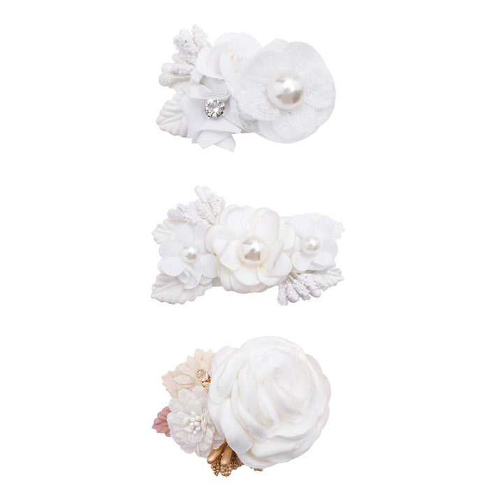 mligril Baby Girls Flower Hair Clips-3pcs Floral Hair Bows Alligator Barrettes for Infant Toddler