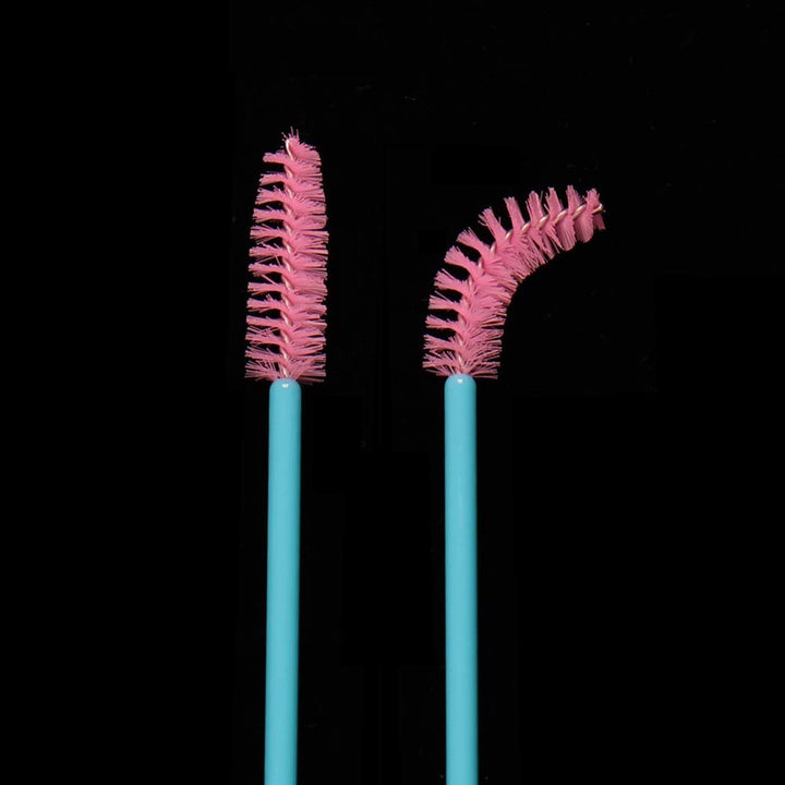 myaokue-up Mascara Wands, 300 Pack Disposable Lash Brushes for Eyelash Extensions Makeup Brush Bulk Tool Set, Blue/Pink