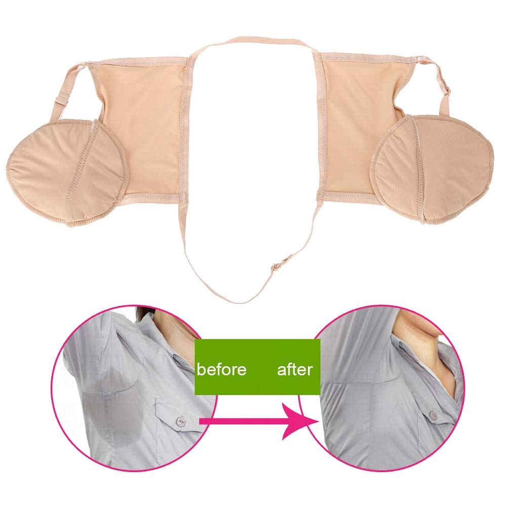 ZJchao Sweat Underarm Pads Bra for Women,Absorbent Sweat Guards Reusable Cotton Armpit Durable Anti-Sweat and Anti-Odor