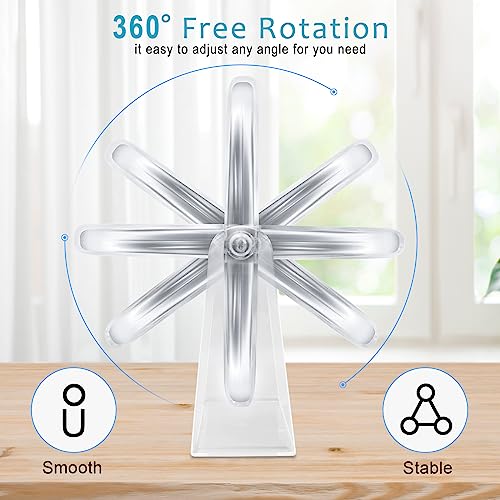 MKUMIR 15X Magnifying Makeup Mirror for Desk Double Sided 1X/15X Desk Mirror,Portable Table Small Standing Magnifying Mirror for Cosmetic, Transparent, MKT69Z