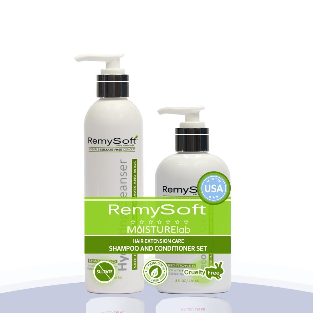 Remysoft Moisturelab Hydrating Cleanser & Recovery Cream Duo - Salon Formula Shampoo And Conditioner Combo
