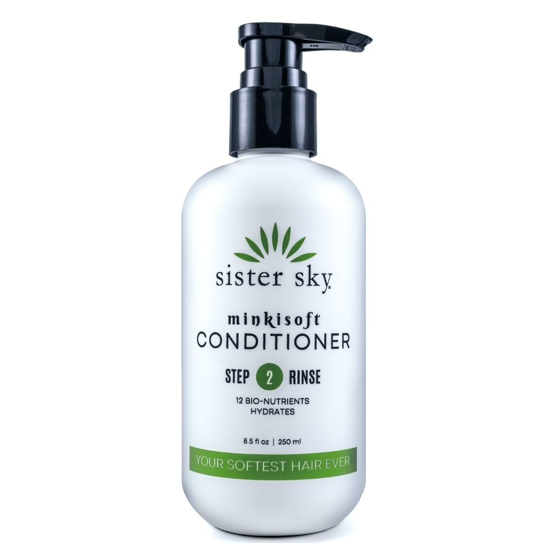 Sister Sky MinkiSoft Conditioner for Your Softest Hair Ever - Paraben Free, Sulfate Free for Diverse, Mixed Texture, Coarse, Dry, Strong Hair