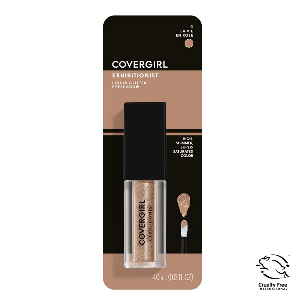 Covergirl Exhibitionist Liquid Glitter Eyeshadow, La Vie En Rose, 0.13 Fl Oz