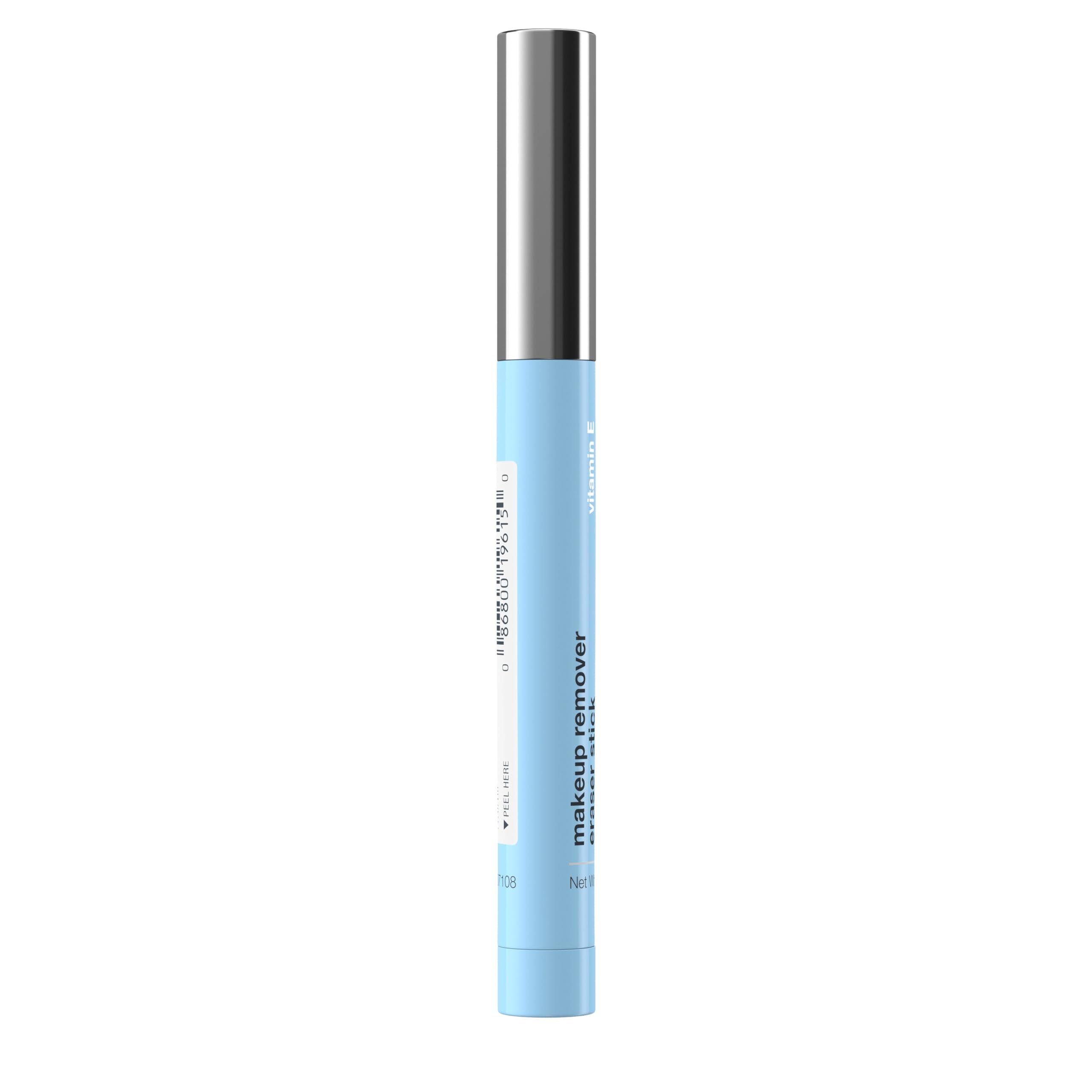 Neutrogena Makeup Remover Eraser Stick with Vitamin E, Easy-to Use & Travel-Friendly Makeup Removing Gel Pen for On-the-Go Touch-Ups of Stray or Smudged Eyeliner, Lipstick, & More, 0.04 oz