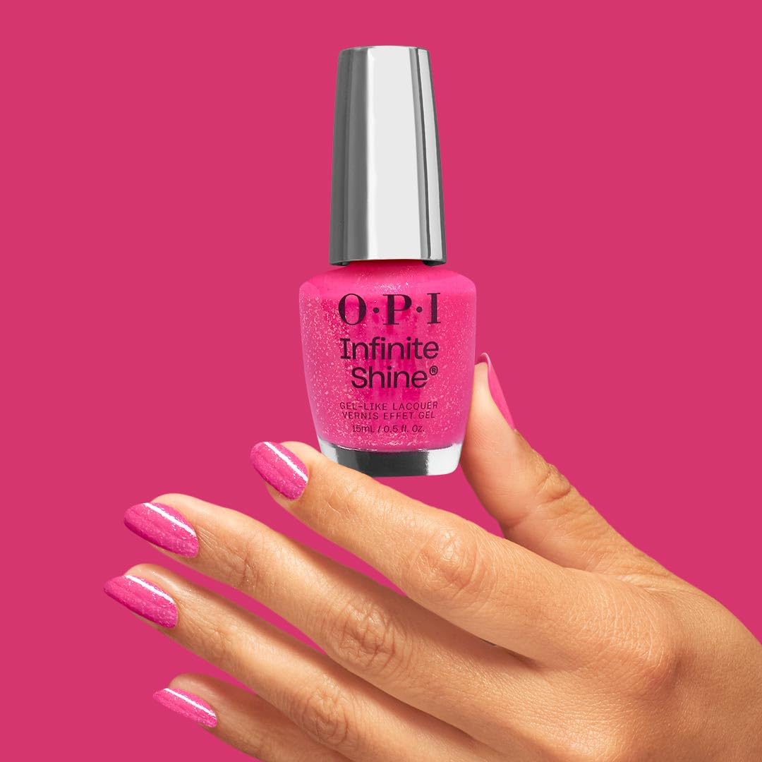 OPI Infinite Shine Glossed in Your Thoughts | Sheer Bright Pink Shimmer Long Wear Gel Like Nail Polish | OPI'm Dreaming Collection