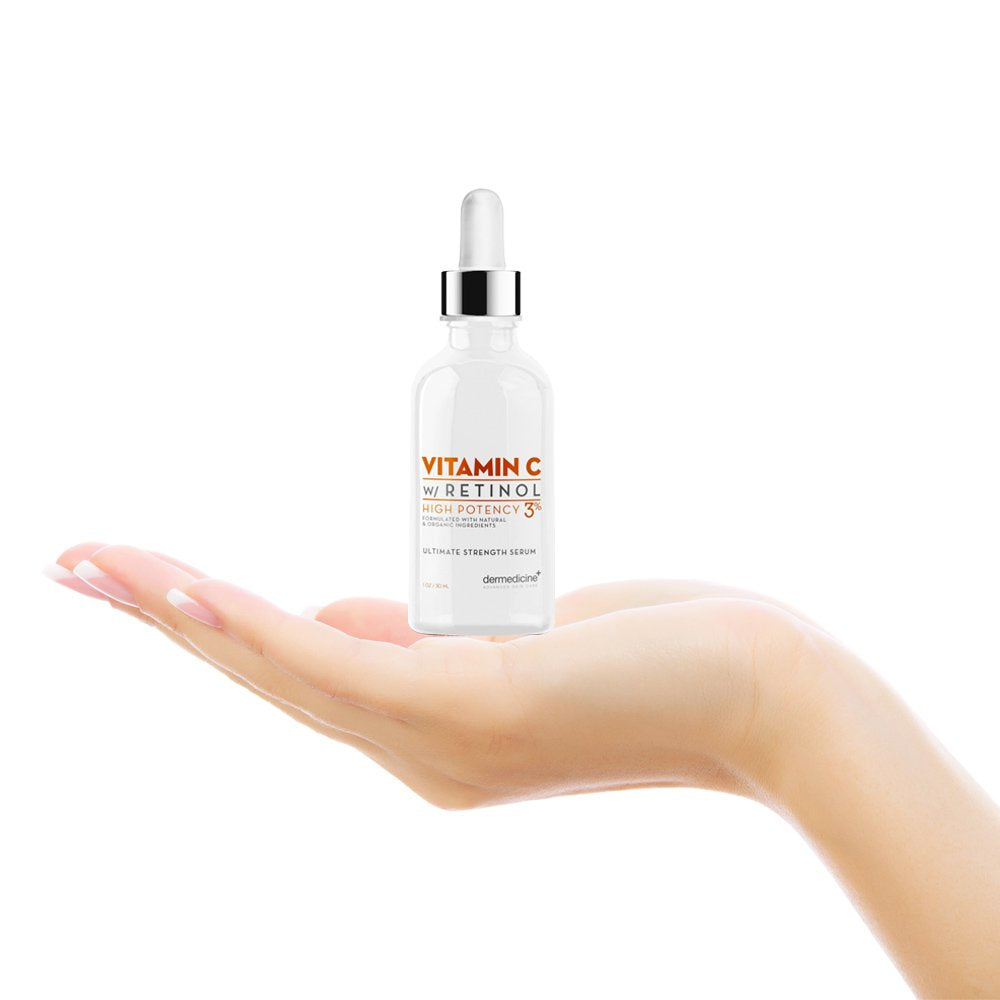 Vitamin C High Potency 3% Retinol | Anti-Aging Serum for Face | Pharmaceutical Grade Quality | Helps Smooth Fine Lines & Wrinkles