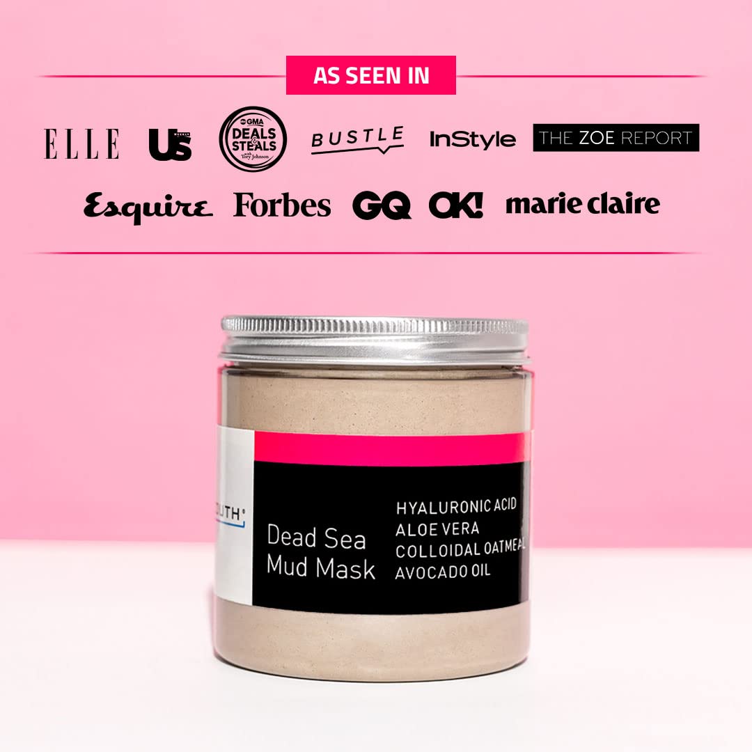 YEOUTH Dead Sea Mud Face Mask, Anti Aging Wrinkles, Blackheads Removal, Pore Size, Breakout Clearing, Anti Aging Facial Treatment, Facial Cleanser for Dry Skin 8oz - GUARANTEED