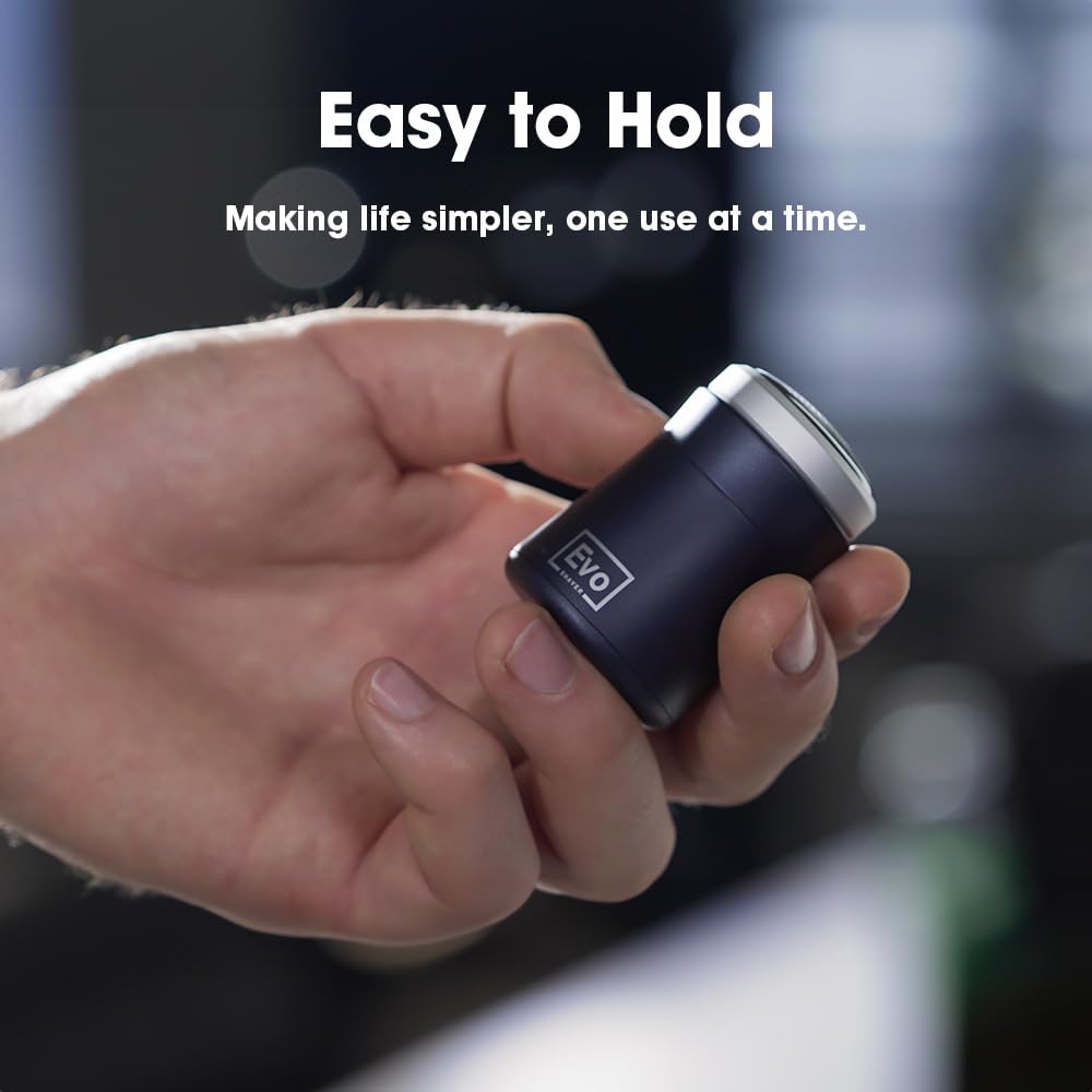 MicroNovelty Ultra-Compact Smallest Electric Shaver, EVO Shaver Pocket-Size Men's Razor, Portable Travel Shaver for Beard Trimming and Grooming, Multifunctional Shaver for On-The-Go Use