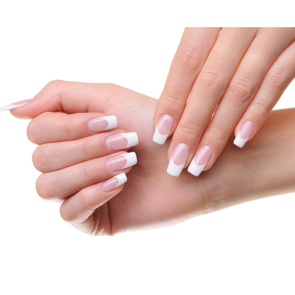 AORAEM 500pcs Lady French Acrylic Style Artificial False Nails Half Tips & Box (Clear) by AORAEM