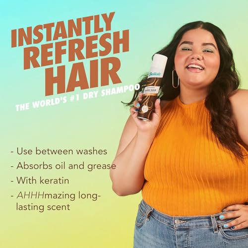 Batiste Dark Dry Shampoo, Waterless shampoo, 3.81oz 3 pack