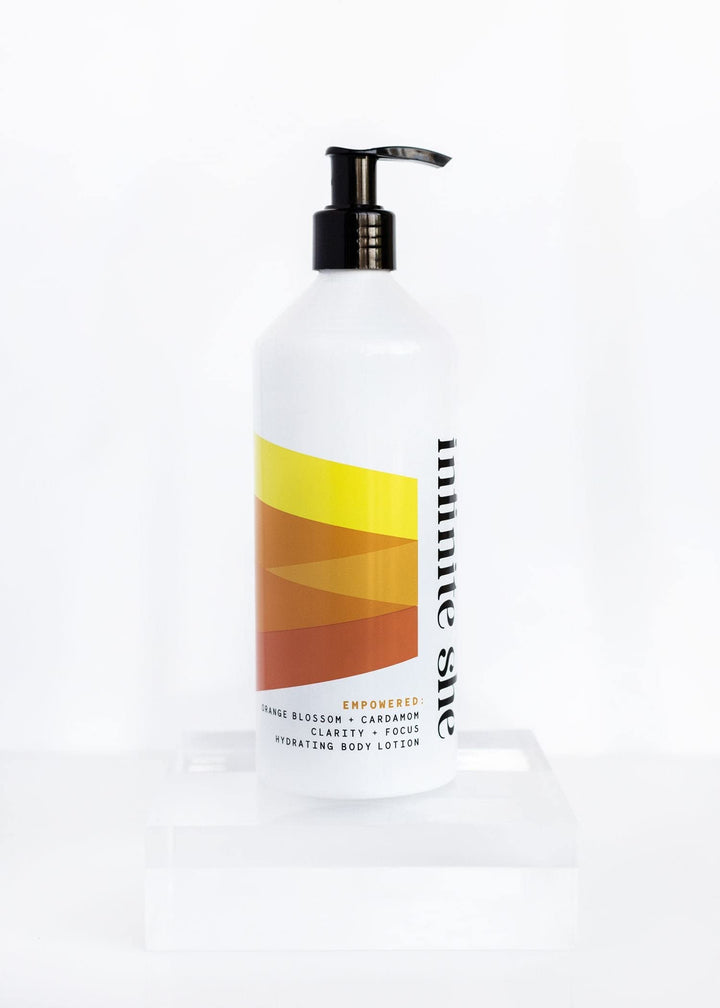 Infinite She Empowered Hydrating Body Lotion | Heavy-hitting Hydrators Include Shea Butter and Argan Oil | 14 oz / 397 g