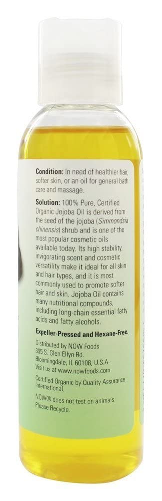 NOW Foods - Jojoba Oil Certified Organic - 4 oz.