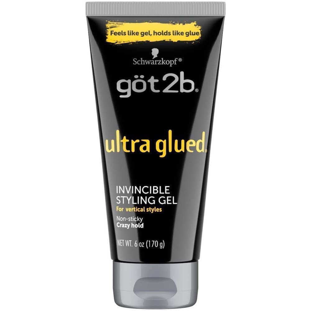 Schwarzkopf Got2b Ultra Glued 4 Vertical Styles Invincible Styling Gel 6oz (Pack of 3)