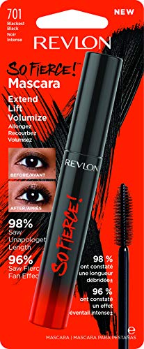 Revlon Mascara, So Fierce Eye Makeup, Lasts up to 24 Hours, No Clump, Smudge-Proof, Flake-Free, 701 Blackest Black, 0.25 fl oz