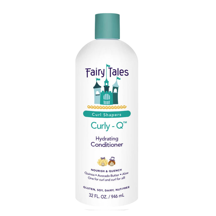 Fairy Tales Curly Q Kids Conditioner - Hydrating for Curly and Multi-Cultural Hair Types, Paraben-Free, Sulfate-Free, Gluten-Free, Nut-Free - 32 oz