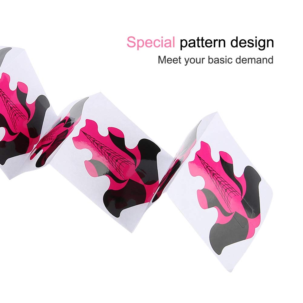 Rotekt 100pcs Nail Forms for Nail Extension UV Builder Gel Paper Tray Nail Art Accessories