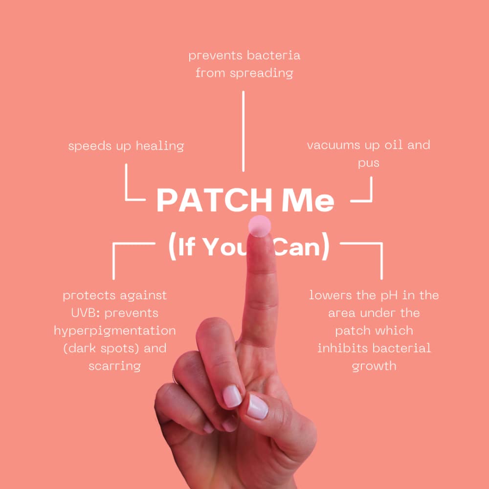 #FOBO PATCH Me (If You Can) Targeted Pimple Patches by Dermala – Thin, Clear Hydrocolloid Patch, Pimple-Free Skin (3 Pack)