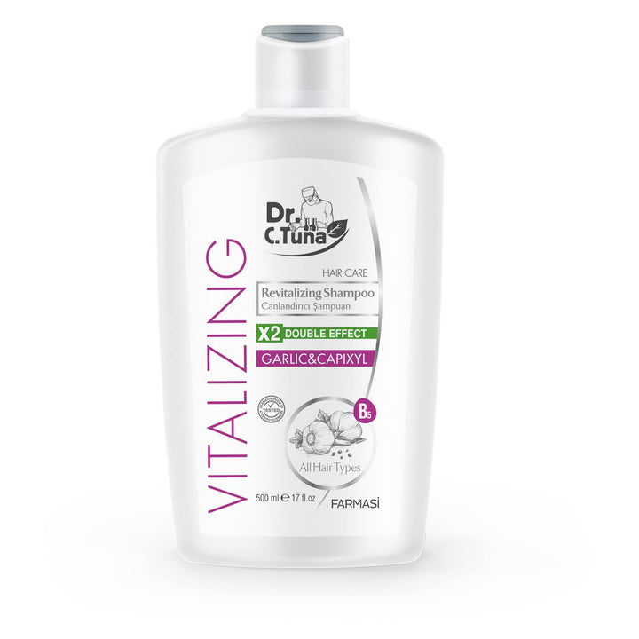 FARMASI Dr. C. Tuna Vitalizing Garlic Shampoo and Hair Mask - Natural Treatment for Hair Growth, Prevents Loss, Stimulates Growth with Capixyl