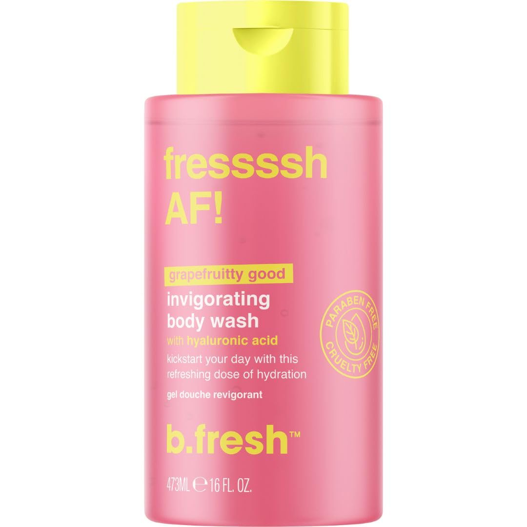 b.fresh Grapefruit Body Wash | So Fressssh- Body Wash w/Hyaluronic Acid, Cruelty Free, Paraben Free, Skin Loving Ingredients, 16 Fl Oz