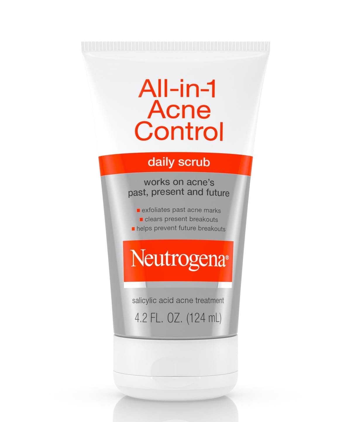 Neutrogena All-In-1 Acne Control Daily Face Scrub to Exfoliate and Treat Acne, Salicylic Acid Acne Treatment, 4.2 fl. Oz (Pack of 3)